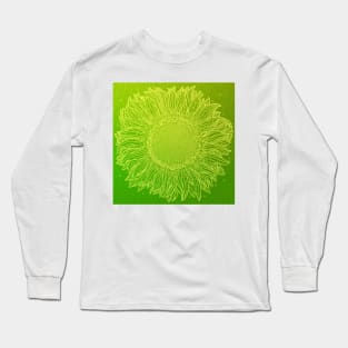 Peridot Green Sunflower Long Sleeve T-Shirt